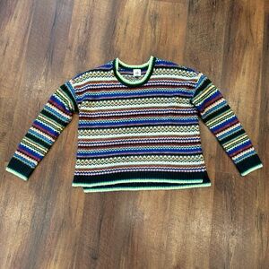 Cabi NWT Moorland Pullover #4413 Multicolor stripe